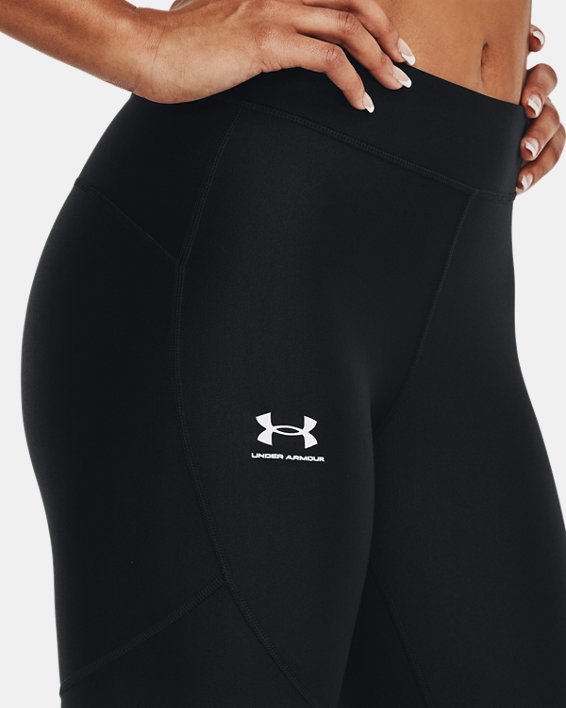 Women's HeatGear® Long Shorts, Black, pdpMainDesktop image number 3